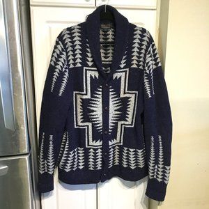 Aztec Cardigan Sweater Xl 